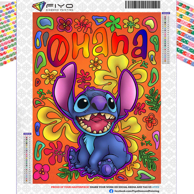 5D Diamond Painting Stitch Disney Diamond Art Full Drill Cross